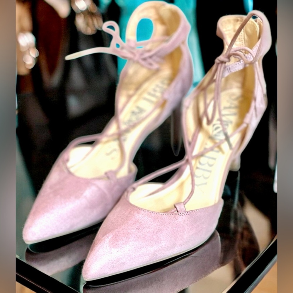 Sam & Libby chic lace-up stiletto heels. - Picture 2 of 13